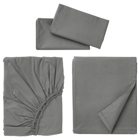 ULLVIDE Fitted sheet - gray - IKEA