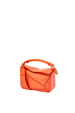 Loewe - Puzzle Mini bag in Orange satin calfskin