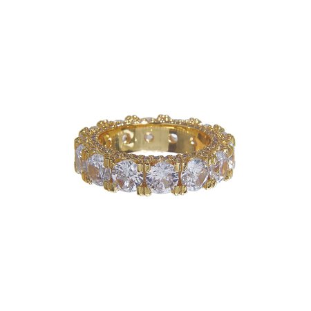 Gold & Silver Diamond Studded Iced Ring | VibeSzn