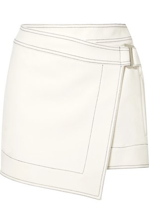Dion Lee | Asymmetric crepe mini wrap skirt | NET-A-PORTER.COM