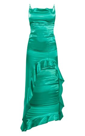 Emerald Green Emerald Green Cowl Maxi Dress | PrettyLittleThing USA