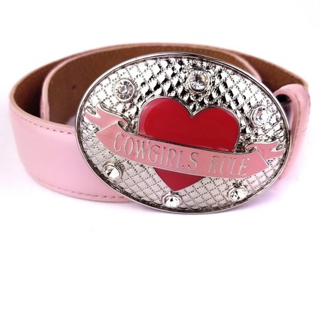 Nocona Accessories | Nocona Kids Belt Pink Leather Heart Buckle | Poshmark