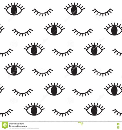 Hipster Black Eye Vector Pattern. Stock Vector - Illustration of repeated, closed: 78338454