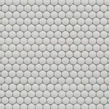 Unglazed White Penny Porcelain Mosaic - 12 x 12 - 100465327 | Floor and Decor