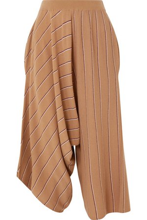 Stella McCartney | Striped draped wool culottes | NET-A-PORTER.COM