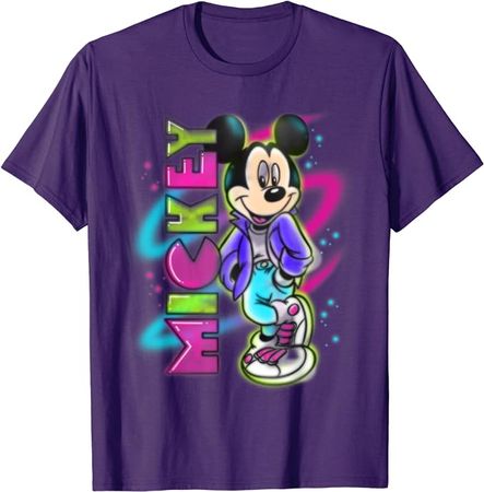 Amazon.com: Disney Mickey Mouse Airbrush T-Shirt : Clothing, Shoes & Jewelry