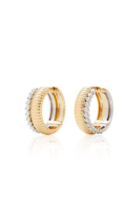 9k Yellow Gold Berlingot Diamond Bouy Earrings By Yvonne Leon | Moda Operandi