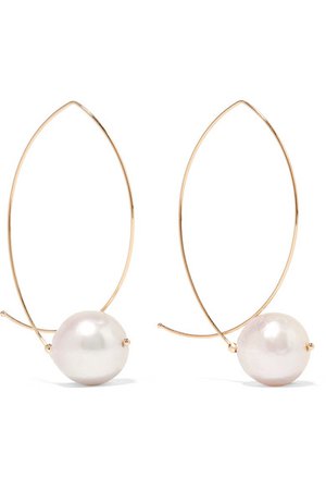 Mizuki | 14-karat gold pearl earrings | NET-A-PORTER.COM
