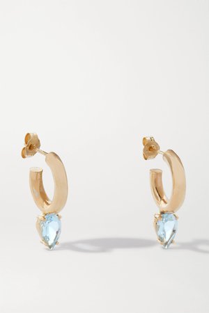 Gold Fantasia gold topaz hoop earrings | Loren Stewart | NET-A-PORTER