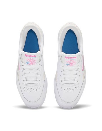 Reebok Club C Double sneakers in white/blue/pink | ASOS