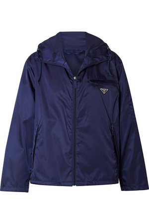 Prada | Appliquéd hooded shell jacket | NET-A-PORTER.COM