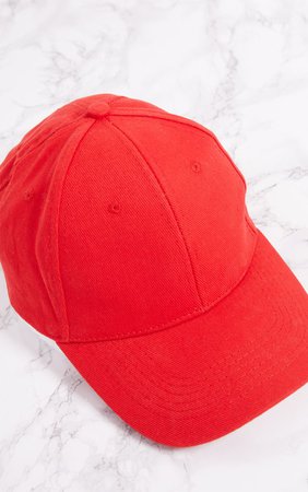 Red Baseball Cap | PrettyLittleThing USA