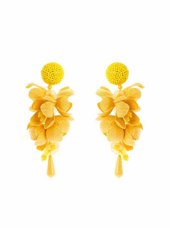 Oscar de la Renta cascading bouquet earrings