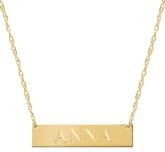 Personalized Bar Pendant Necklace