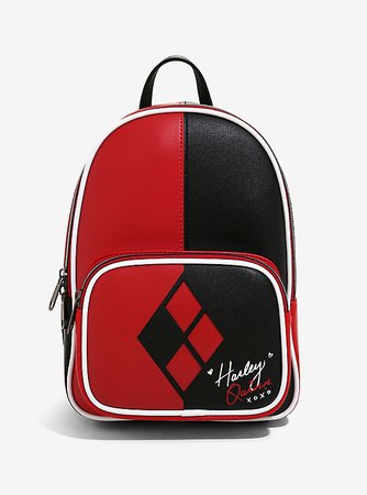 Loungefly DC Comics Harley Quinn Color-Block Mini Backpack