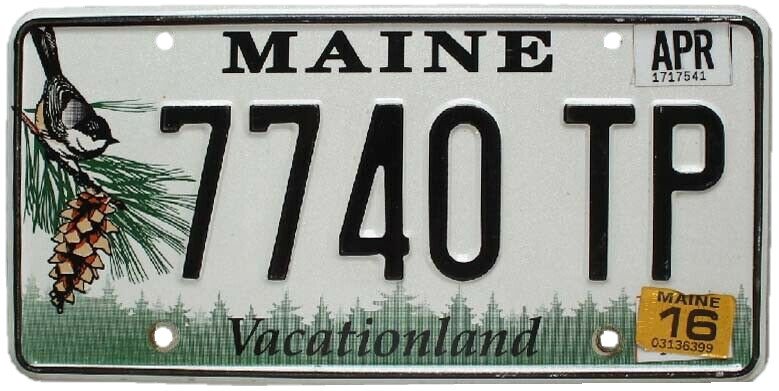 maine license plate