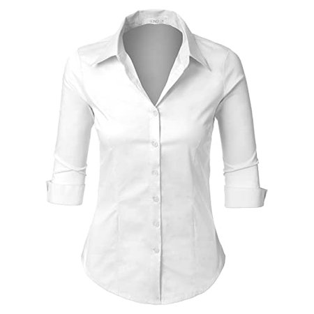 white formal button up