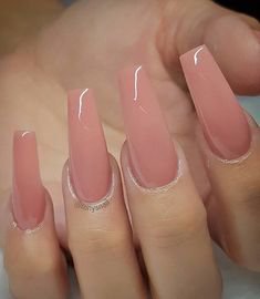 Pinterest - Elegant nude coffin nails | Nails