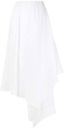 Balossa White Shirt asymmetric midi skirt