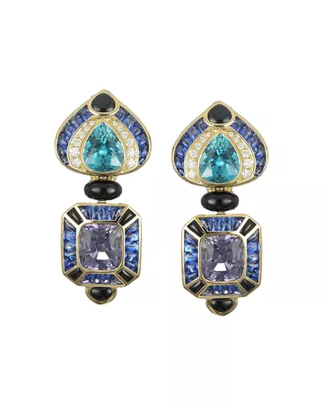 Marina B 18K Yellow Gold Clovia Multi-Gemstone & Diamond Drop Earrings | Bloomingdale's