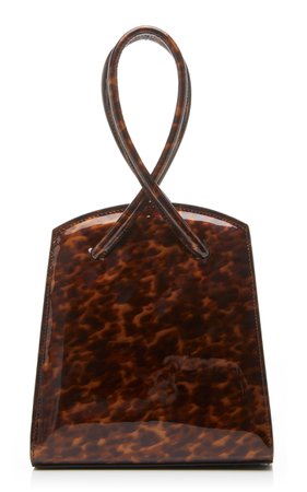 Twisted Tortoise Patent Leather Wristlet Bag by Little Liffner | Moda Operandi