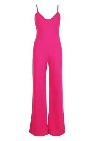 Cupped Strappy Jumpsuit | Boohoo