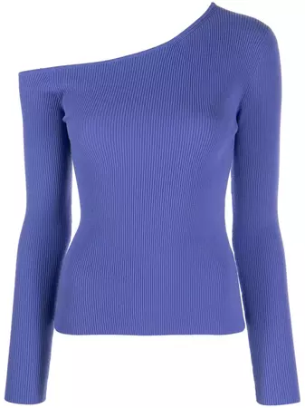 LAPOINTE Ribbed cold-shoulder long-sleeve Top - Farfetch