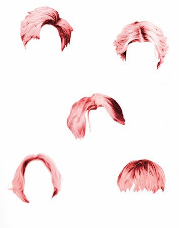Strawberry pink red short hair (masc pixie hvst)