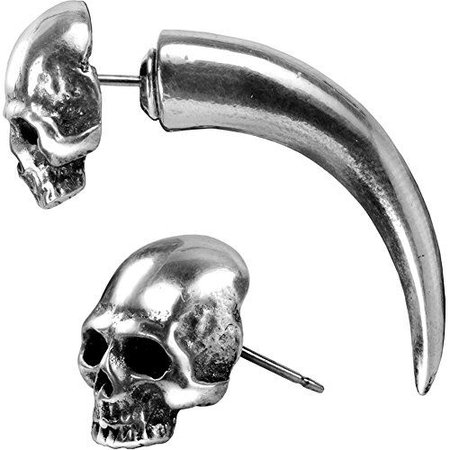 Alchemy of England Tomb Skull Horn Earring