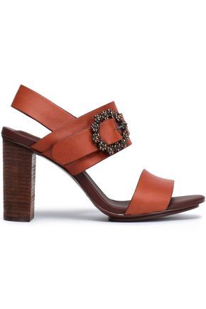 Buckle-embellished leather sandals | SEE BY CHLOÉ | Sale up to 70% off | THE OUTNET