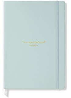 Amazon.com : Kate Spade New York Take Note Large Leatherette Initial Notebook, 8.25" x 5.25" with 168 Pages, A (Blue) : Office Products