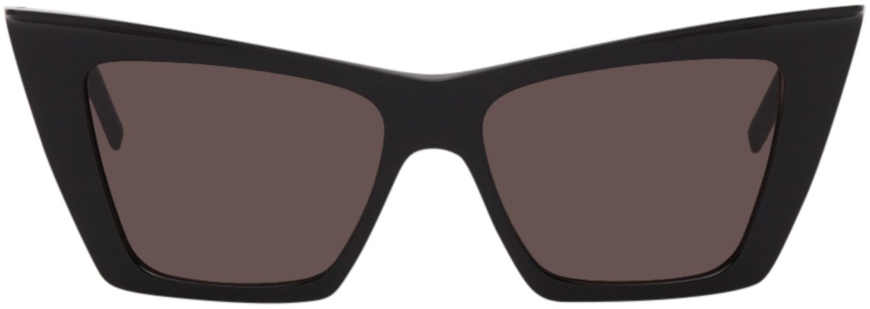 Saint Laurent: Black Angular SL 372 Sunglasses | SSENSE