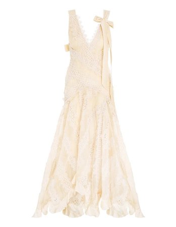 white lace vintage wedding dress