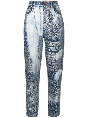 Dolce & Gabbana logo-print Tapered Jeans - Farfetch