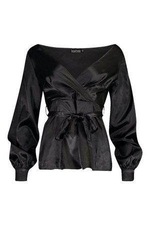 Tall Off The Shoulder Satin Blouse | Boohoo