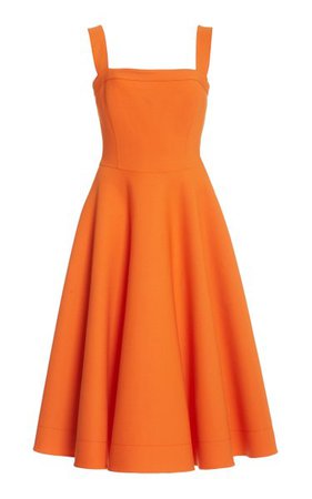 A-Line Wool-Blend Dress By Oscar De La Renta | Moda Operandi