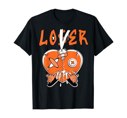 Amazon.com: Loser Lover Drip Orange Heart Matching White Tee Men Women T-Shirt : Clothing, Shoes & Jewelry