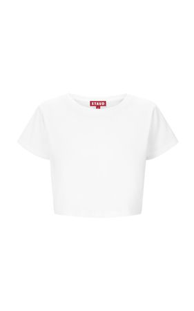 Dean Cropped Cotton T-Shirt By Staud | Moda Operandi