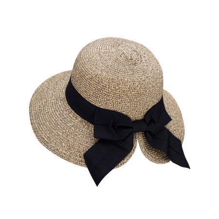 Simplicity - Floppy Hat Women's UPF 50+ Foldable/Packable Straw Sun Beach Hat,Mix - Walmart.com tan