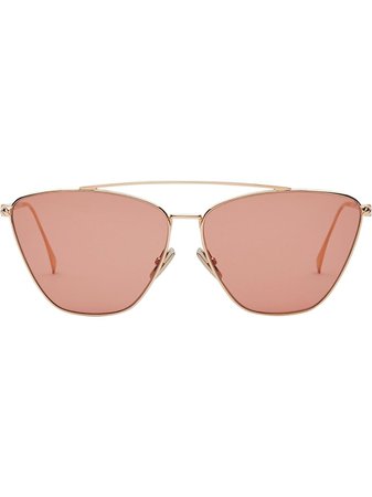 Fendi FF Baguette cat-eye sunglasses gold & pink FOG449V1T - Farfetch