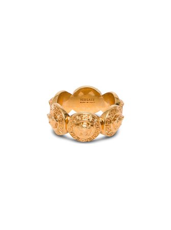 Versace Medusa Ring In Gold Metal