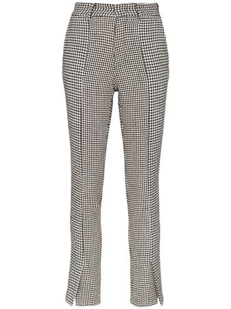 Black Blindness Houndstooth Print Trousers | Farfetch.com