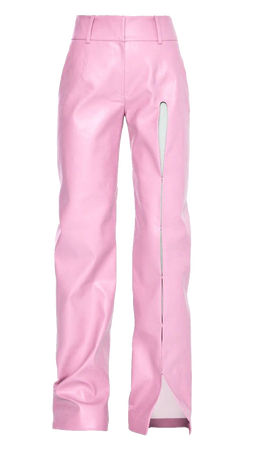 pink leather pants
