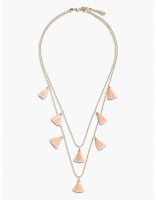 Lucky Brand Blush Tassel Necklace