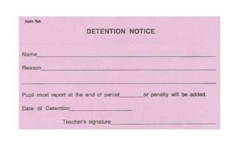 detention slip