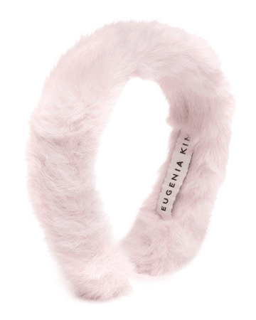 headband furry fuzzy fur pink
