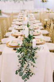 wedding tables with greenery - Google Search