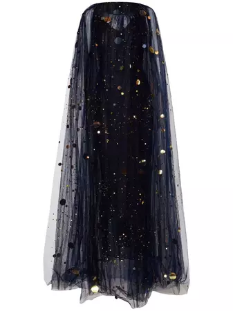 Oscar de la Renta Firefly sequin-embellished tulle gown