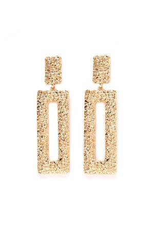 Where's Your Heart Textured Earrings - Gold - Jewelry - Fashion Nova