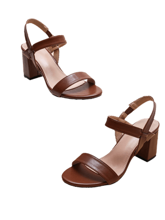 brown sandals heels